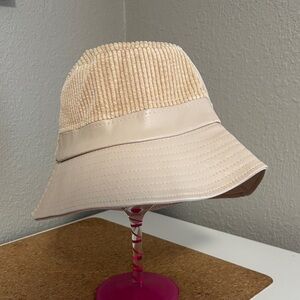 Beige Corduroy Bucket Hat
